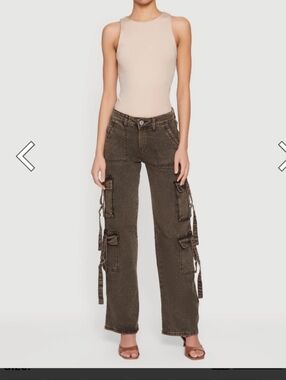 🆕️👖VIP Multi Pocket Cargo Jeans - Brown, Sz 13